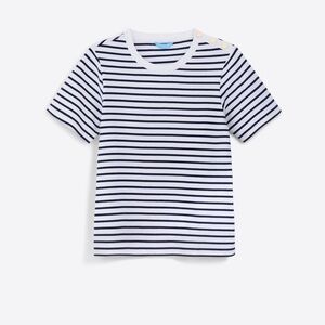 Draper James Crewneck T-Shirt in Nautical Stripe